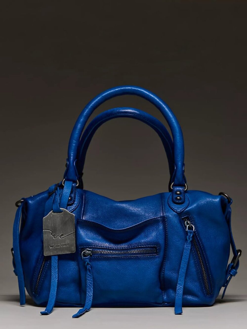 FREE PEOPLE We The Free Baby Emerson Tote Bag In 🔥 Sapphire Blue 🔥 NWT